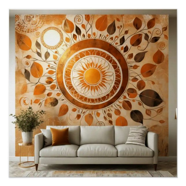 Abstract Sun #1 Wall Art (Front)