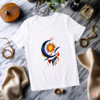 Abstract Sun and Moon T-Shirt | Colourful Celestia