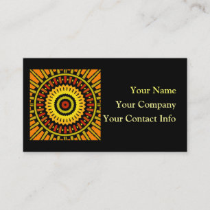 Abstract Sun Business Card Template