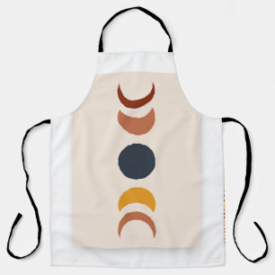Abstract Sun Moon Boho Posters Apron
