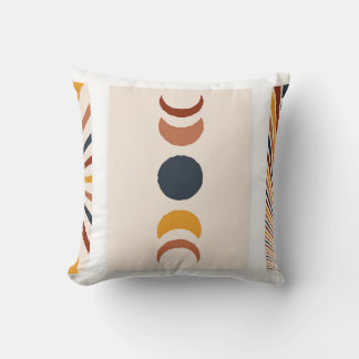 Abstract Sun Moon Boho Posters Cushion