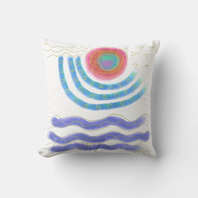 Abstract Sun Painting Cushion (Front)