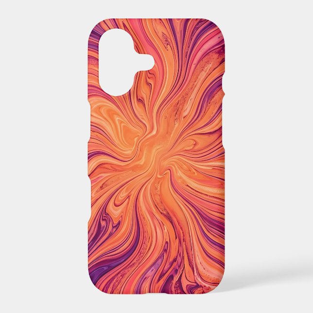 Abstract Sun Ray Sunset Orange iPhone Cases (Back)