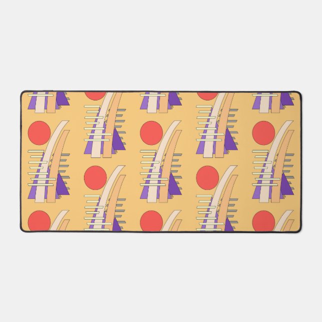 Abstract Sun, Shadows, Reflections, and Structures Desk Mat (Front)
