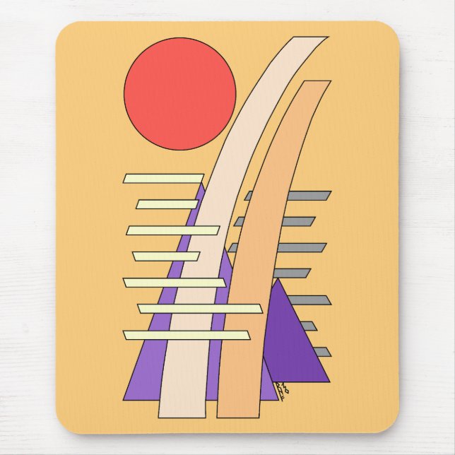 Abstract Sun, Shadows, Reflections, and Structures Mouse Mat (Front)