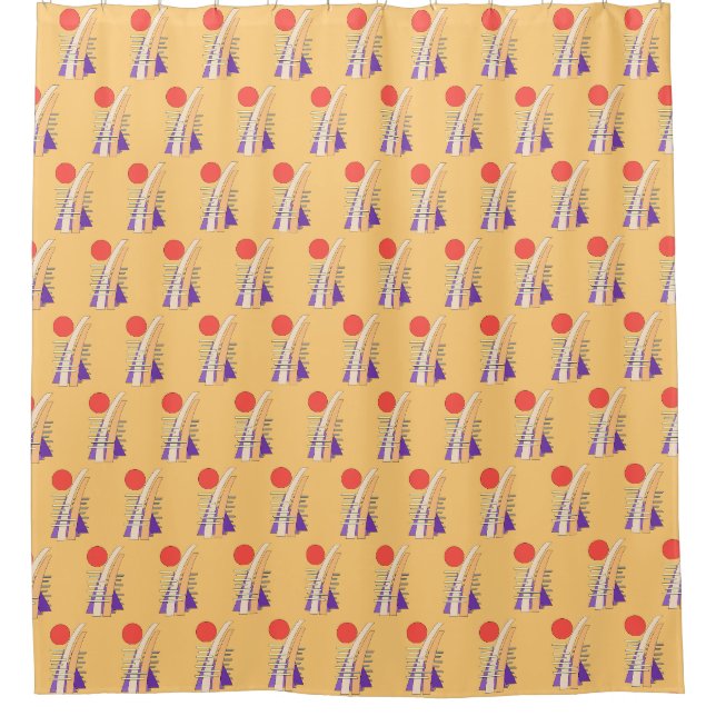 Abstract Sun, Shadows, Reflections, and Structures Shower Curtain (Front)