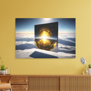 Abstract Sun Stone Canvas Print
