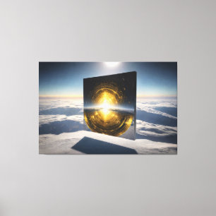 Abstract Sun Stone Canvas Print
