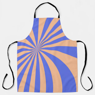 Abstract sunburst pattern background. blue and ora apron