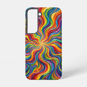 Abstract Sunburst Rainbow Melt Samsung Cases