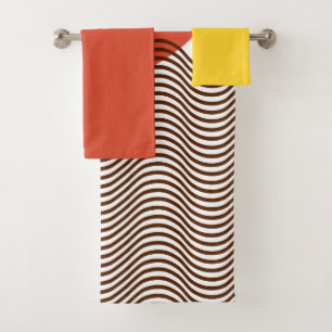 Abstract Sundown  Bath Towel Set