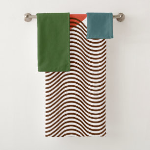 Abstract Sundown  Bath Towel Set