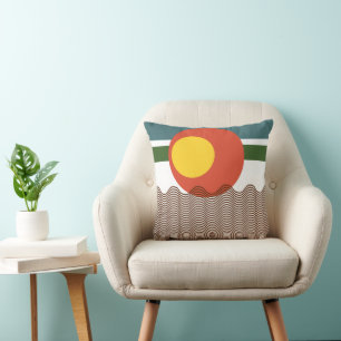 Abstract Sundown Cushion