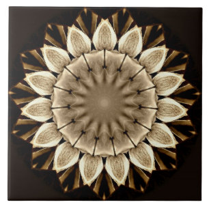 Abstract sunflower decorative design tile