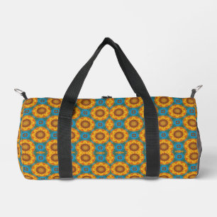 Abstract Sunflower Geometric Design Duffel Bag