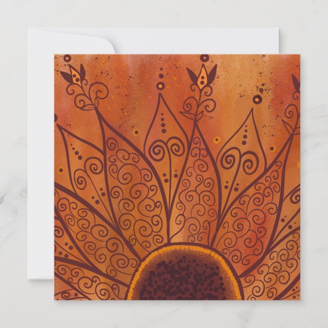 Abstract Sunflower Pattern (Front)