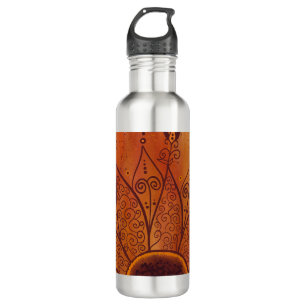 Abstract Sunflower Pattern 710 Ml Water Bottle