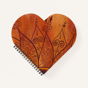 Abstract Sunflower Pattern Notebook