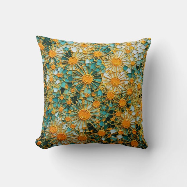 Abstract Sunflowers 102 Cushion (Front)