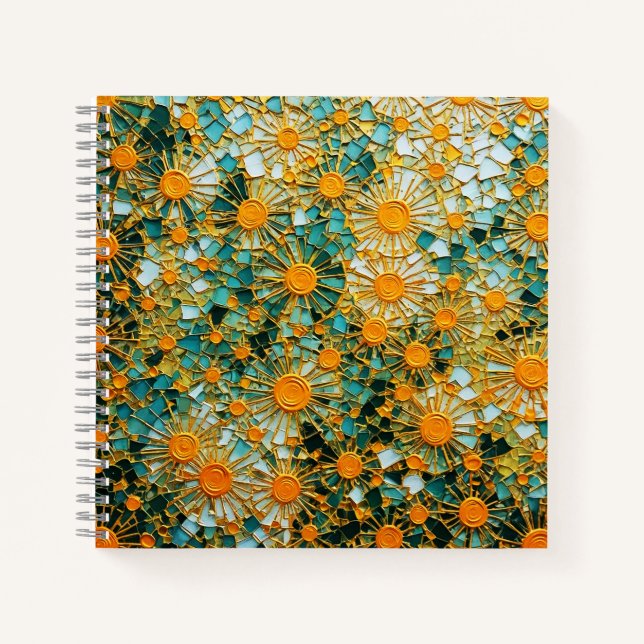 Abstract Sunflowers 102 Notebook (Front)