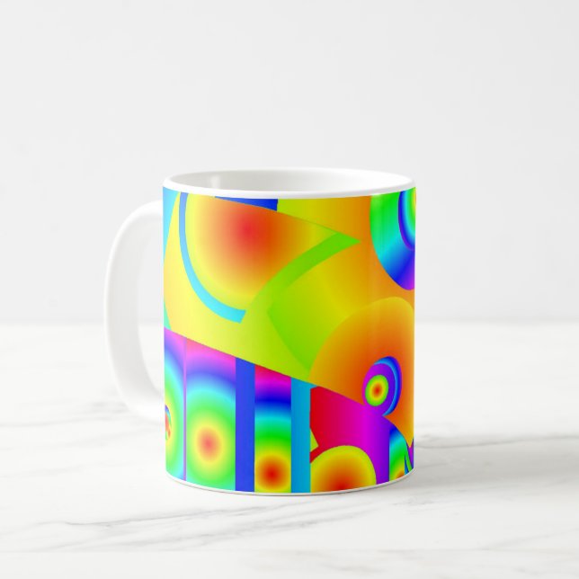 Abstract Sunflowers  Coffee Mug (Front Left)