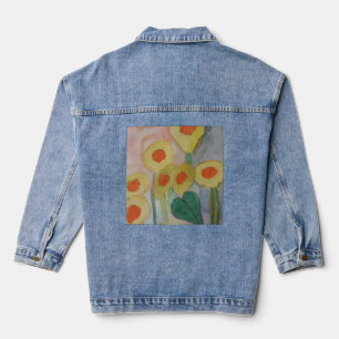 Abstract Sunflowers Denim Jacket