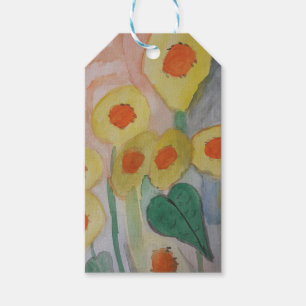 Abstract Sunflowers Gift Tags