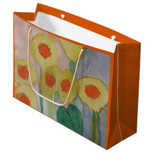 Abstract Sunflowers Large Gift Bag