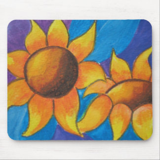 Abstract Sunflowers Painting Mousemat