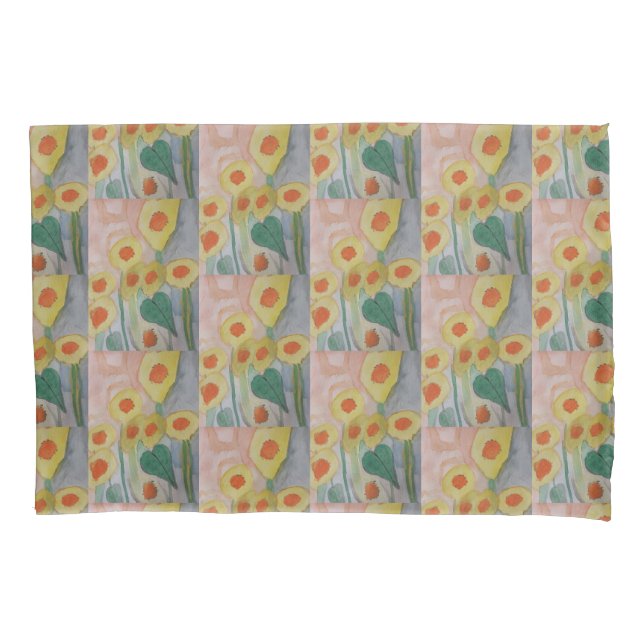 Abstract Sunflowers Pillowcase (Front)