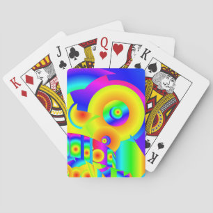 Abstract Sunflowers Playing Cards