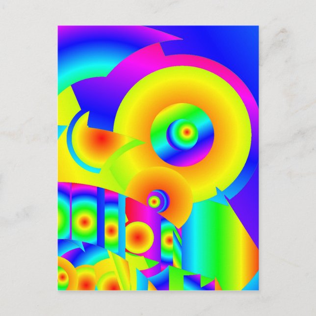 Abstract Sunflowers  Postcard (Front)