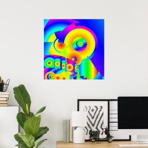 Abstract Sunflowers  Poster