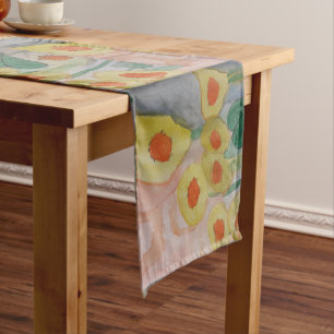 Abstract Sunflowers Short Table Runner