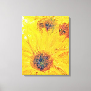 Abstract Sunflowers, Sunflower, flowers, sunflower Canvas Print
