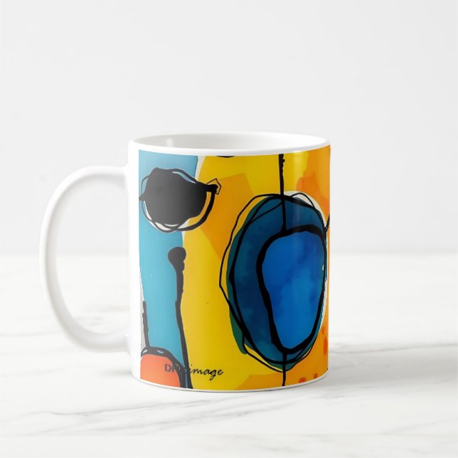 "Abstract Sunrise" Coffee Mug by DAKimage (Left)