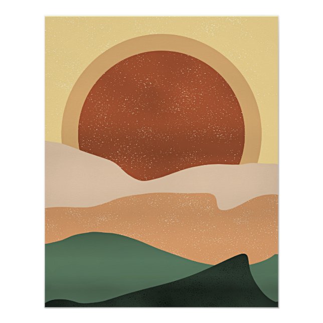 Abstract Sunrise, minimalism, Poster (Front)