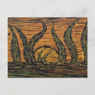 Abstract Sunrise Postcard