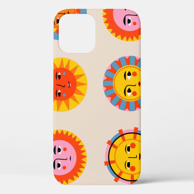 Abstract suns: ethnic seamless pattern. Case-Mate iPhone case (Back)