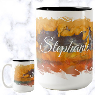 Abstract Sunset 0612 Two-Tone Coffee Mug