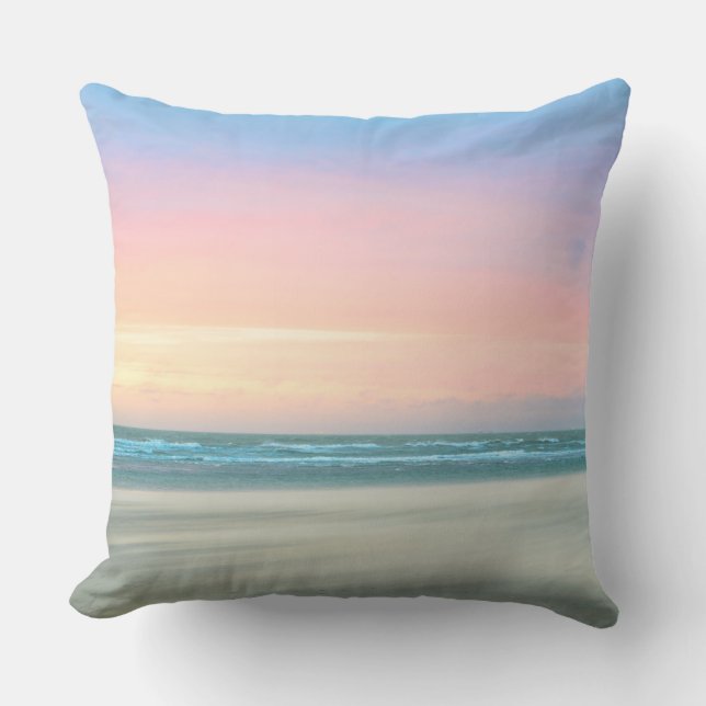 Abstract sunset at the beach in the Hague Cushion (Front)