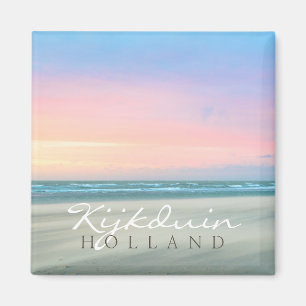 Abstract sunset at the beach in the Hague Magnet