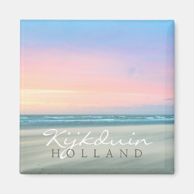 Abstract sunset at the beach in the Hague Magnet (Front)