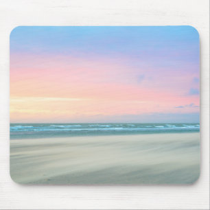 Abstract sunset at the beach in the Hague Mouse Mat