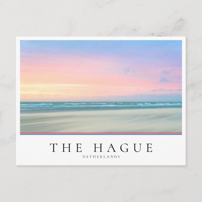 Abstract sunset at the beach in the Hague Postcard (Front)