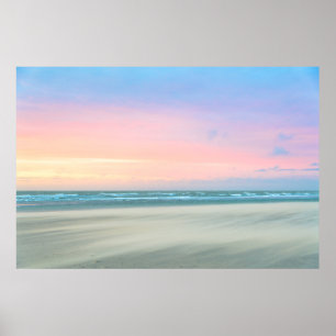 Abstract sunset at the beach in the Hague Poster