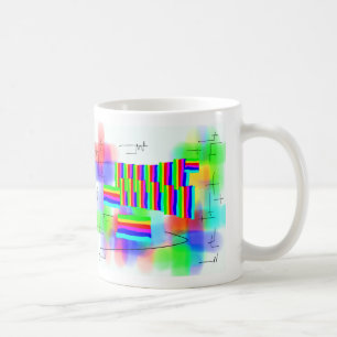 abstract sunset coffee mug