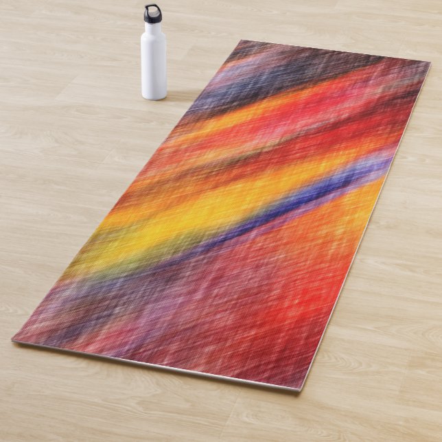 Abstract Sunset Colours Yoga Mat (In Situ)