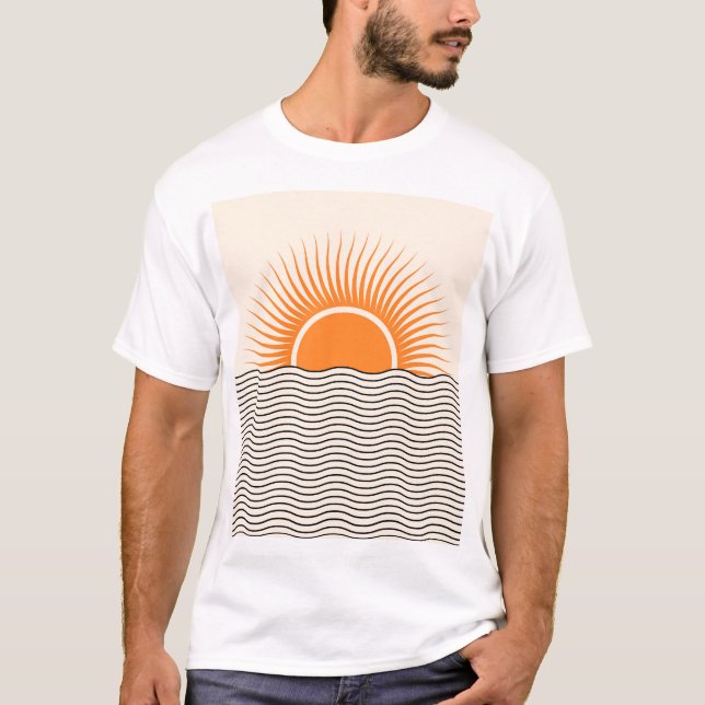 Abstract sunset: geometric boho decor. T-Shirt (Front)