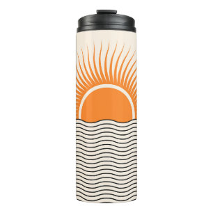 Abstract sunset: geometric boho decor. thermal tumbler